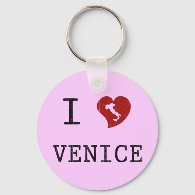 Porte-clés J'aime Venise (Recto)