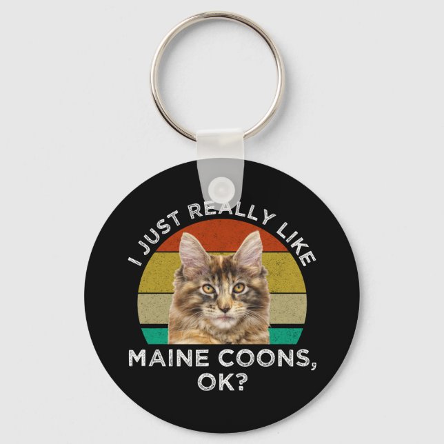 Porte-clés J'Aime Vraiment Maine Coons, Ok ? (Recto)