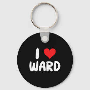 Porte-clés J'aime Ward - Cœur - Nom