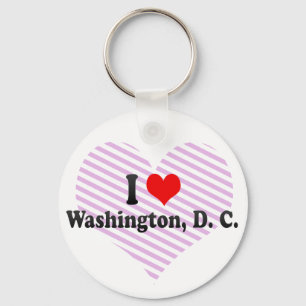 Porte-clés J'aime Washington, C.C, Etats-Unis
