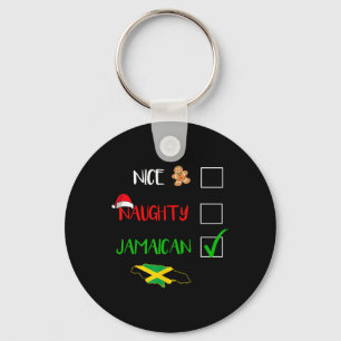 Porte-clés Jamaïque Christmas Naughty Nice Check List Jamaïqu