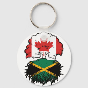 Porte-clés Jamaïque Jamaïcaine Canadian Canada Tree Roots Dra
