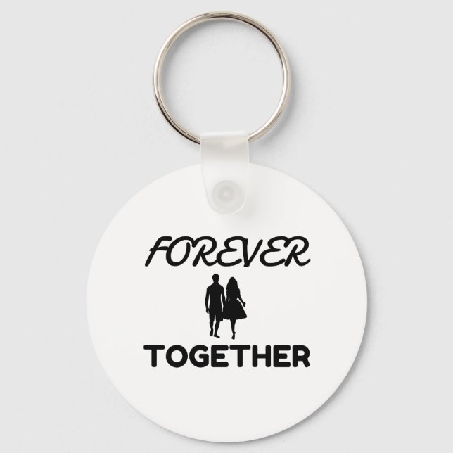 PORTE-CLÉS JAMAIS ENSEMBLE COUPLE (Recto)