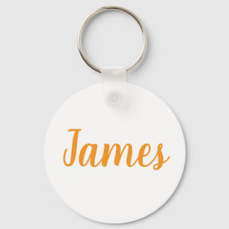 Porte-clés James name Metal ring keychain