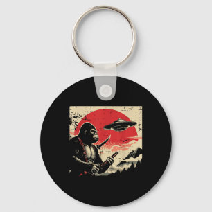 Porte-clés Japonais Bigfoot Samurai Ufo Sasquatch Vintage