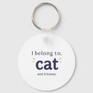 Porte-clés J'appartiens à mon chat