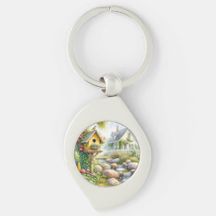 Porte-clés Jardin de cottage fantaisiste Niche à oiseaux Ruis