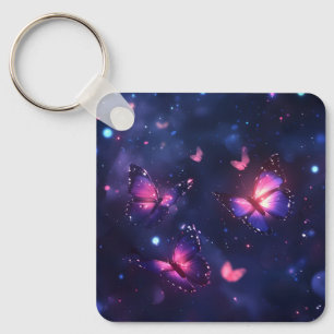 Porte-clés Jardin de papillons de nuit céleste