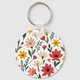 Porte-clés Jardin d'été floral coloré botanique moderne