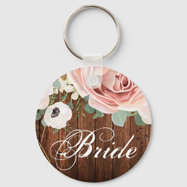 Porte-clés Jardin géométrique Porte - clé de mariée Rose Gran (Recto)