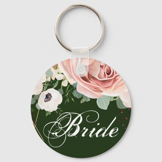 Porte-clés Jardin géométrique Porte - clé de mariée Rose Hunt (Recto)
