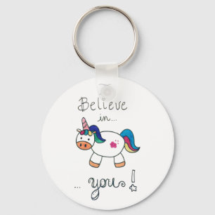 Porte-clés Je crois en VOUS ! Licorne