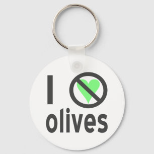 Porte-clés Je déteste les olives, pas d'amour