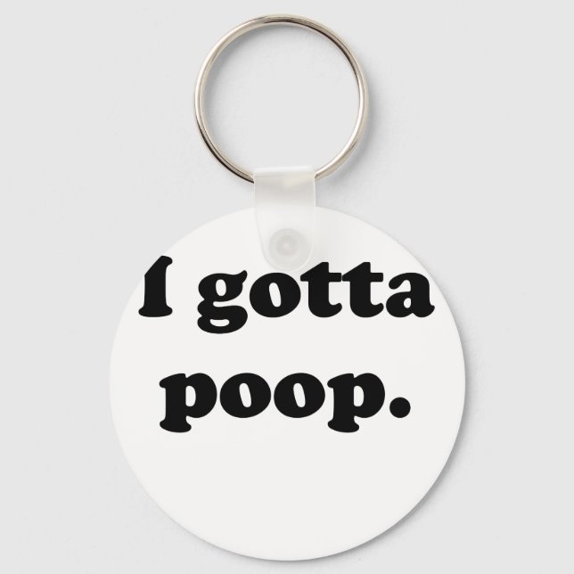 Porte-clés Je Dois Poop (Recto)