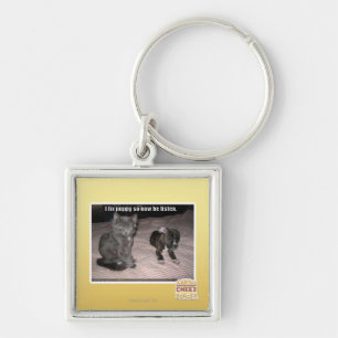 Porte-clés Je fixe le chiot