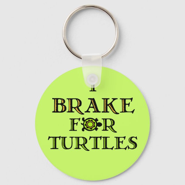 Porte-clés Je freine pour tortues 1 Porte - clé (Recto)
