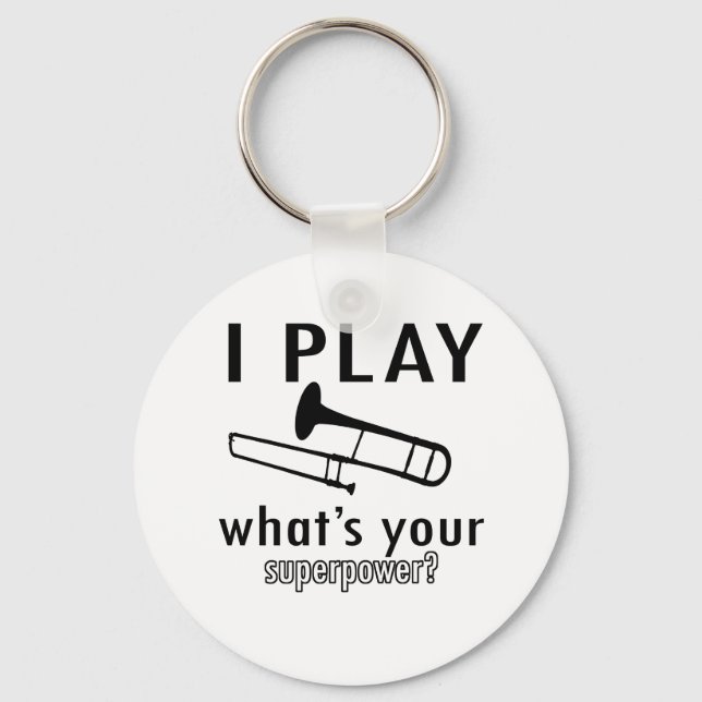 Porte-clés Je joue du trombone (Recto)