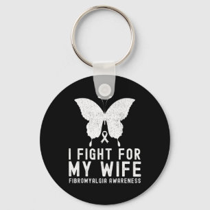Porte-clés Je Lutte Pour Mon Épouse Fibromyalgie Mois B