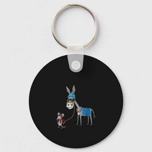 Porte-clés Je me fiche complètement de la souris drôle d'anim (Recto)