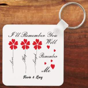 Porte-clés Je me souviendrai de toi, tu te souviendras de moi