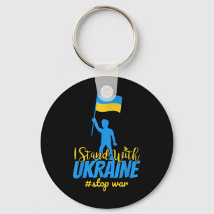 Porte-clés Je Me Tiens Avec L'Ukraine Pour Faire La Paix Arrê