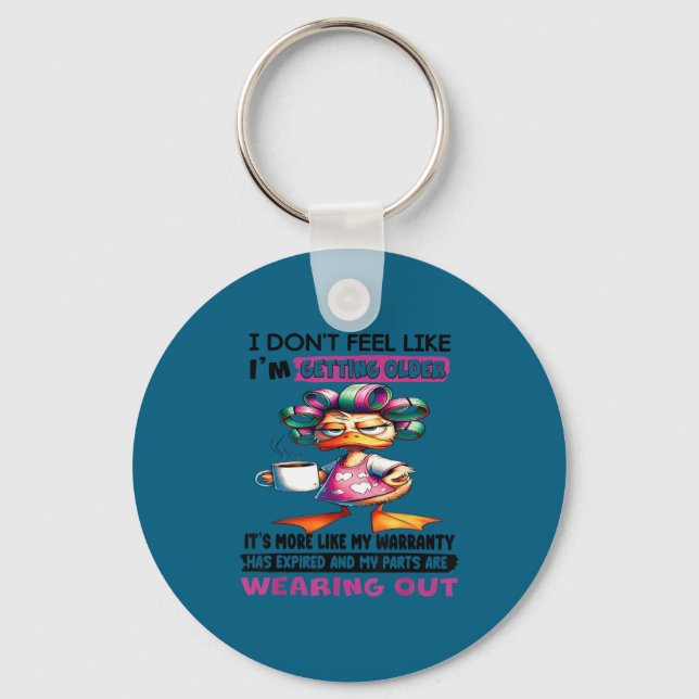 Porte-clés Je n'ai pas l'impression de vieillir c'est plus co (Recto)