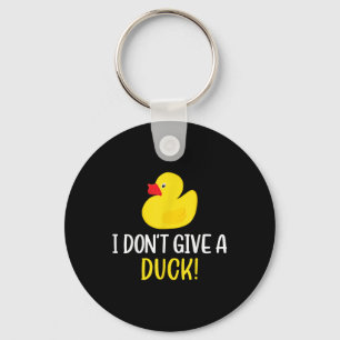 Porte-clés Je ne donne pas de canard drôle en caoutchouc cana