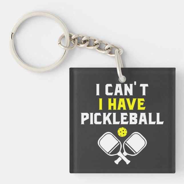 Porte-clés Je ne peux pas avoir de pickleball, Pickleball Lov (Devant)