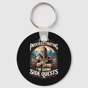 Porte-clés Je ne procrastine pas Funny Side Quests Gamer 3 