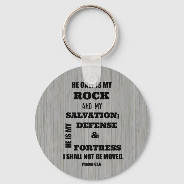 Porte-clés Je ne serai pas Moved Bible Verse (Recto)
