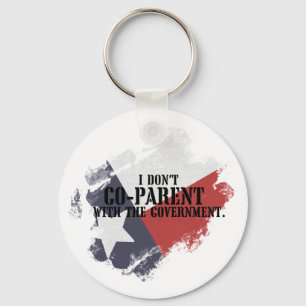 Porte-clés Je ne suis pas co-parent avec le gouvernement - Po