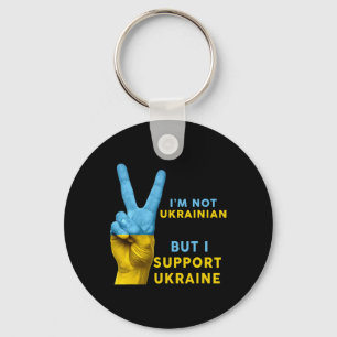 Porte-clés Je ne suis pas ukrainien mais je soutiens l'Ukrain