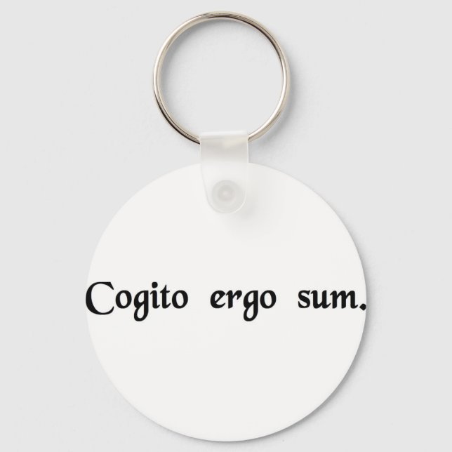 Porte-clés Je pense, donc je le suis. (Recto)