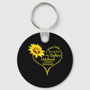 Porte-clés Je Porte De L'Or Pour Mon Nephew Children Cancer A
