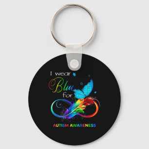 Porte-clés Je Porte Du Bleu Pour Le Mois De La Sensibilisatio