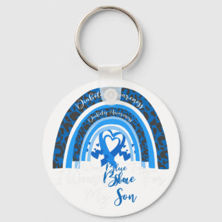 Porte-clés Je Porte Du Bleu Pour Mon Fils Mois De Sensibilisa