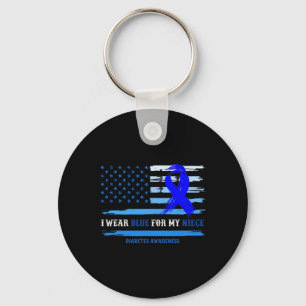 Porte-clés Je Porte Du Bleu Pour Mon Mois De Sensibilisation