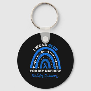 Porte-clés Je Porte Du Bleu Pour Mon Nephew T1d Type 1 Diabèt