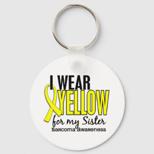 Porte-clés Je Porte Du Jaune Pour Ma Soeur 10 Sarcome