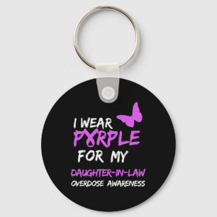 Porte-clés Je Porte Du Violet Pour La Surdose De Ma Belle-Fil