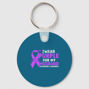 Porte-clés Je Porte Le Mari Violet Maladie D'Alzheimer Démenc