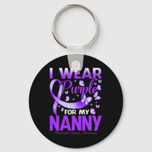 Porte-clés Je Porte Le Violet Pour Ma Nanny Pancréatique Canc
