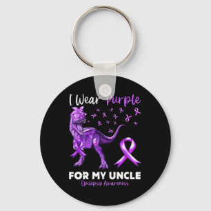 Porte-clés Je Porte Le Violet Pour Mon Oncle Epilepsy Awarene