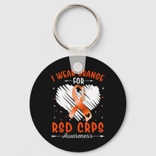 Porte-clés Je porte l'orange pour RSD CRPS Sensibilisation au