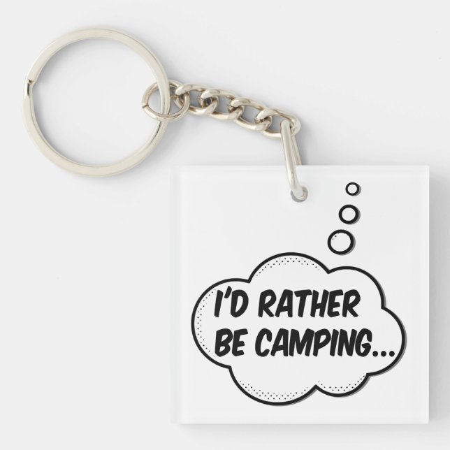 Porte-clés Je préfère être en camping (Devant)