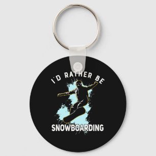 Porte-clés Je préfère être Snowboard Winter Sport Cadeaux Hom