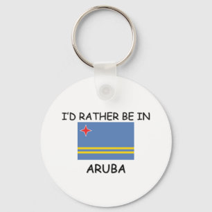 Porte-clés Je préférerais être à Aruba