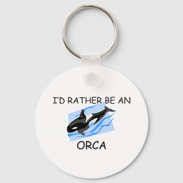 Porte-clés Je Préférerais Être Un Orca (Recto)