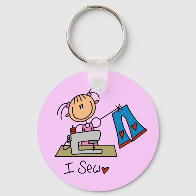 Porte-clés Je scie des t-shirts et des cadeaux (Recto)