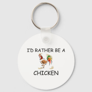 Porte-clés Je serais plutôt un poulet